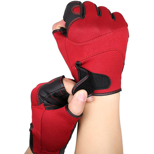 Fishing Gloves with 3 Fingerless Anti-Slip Windproof Waterproof